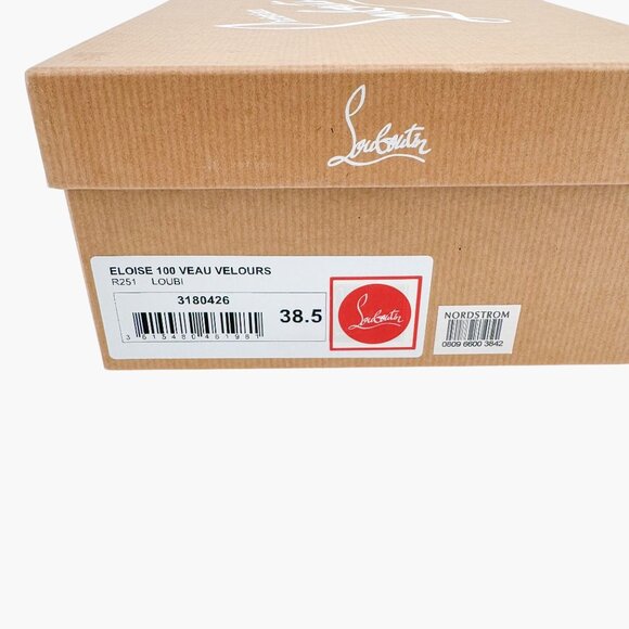 Christian Louboutin Eloise 100 Pumps EU 38.5 US 8.5 Red Suede Pointed High Heel - Picture 14 of 14